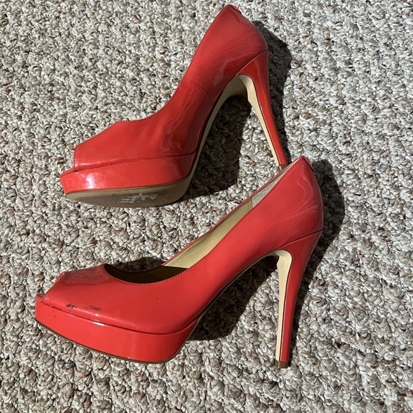 Michael Kors Open Toe coral color Platform heels - Picture 4 of 7